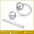 Anel de aço inoxidável CZ Gem aldrava estilo Barbell língua Piercing